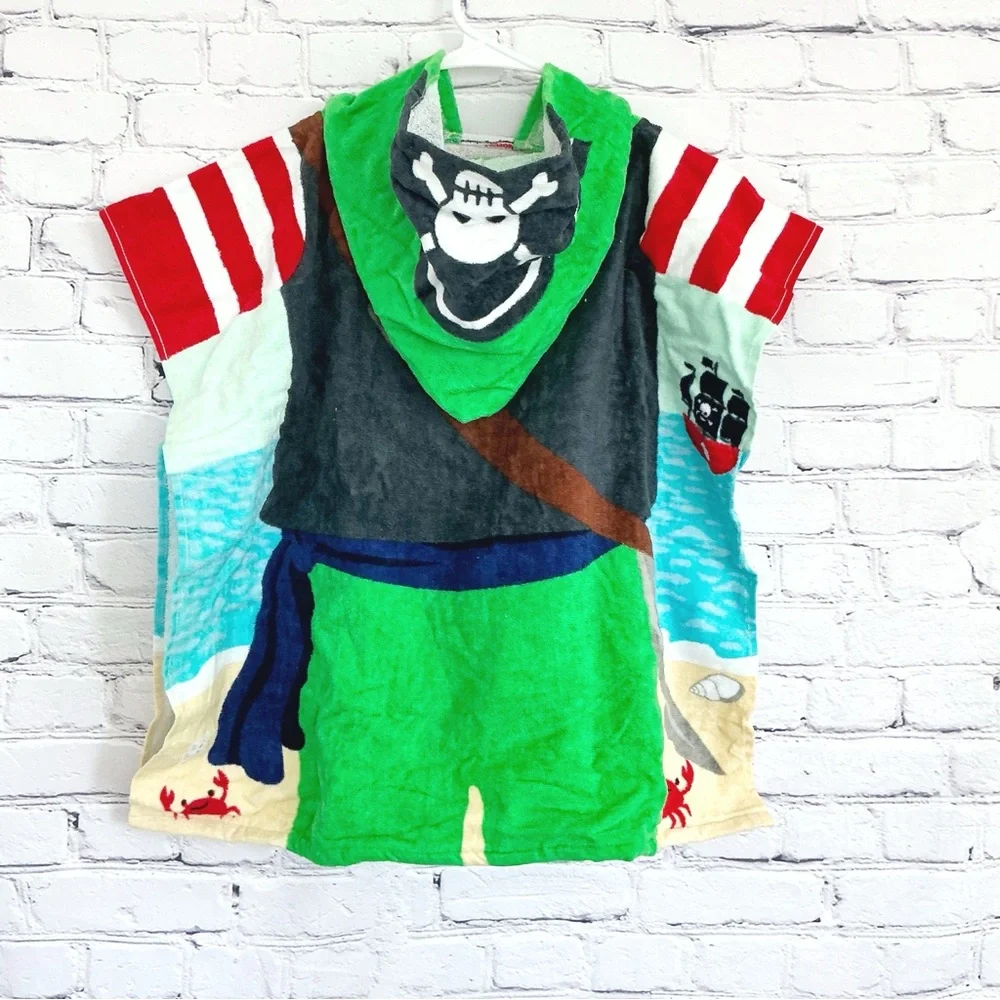 New Hooded Beach Towel Pirate on the Shore 24x48 Wearable